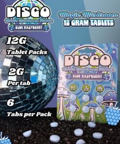Disco Blue Raspberry Mushroom Tablets