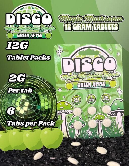 Disco Green Apple Mushroom Tablets